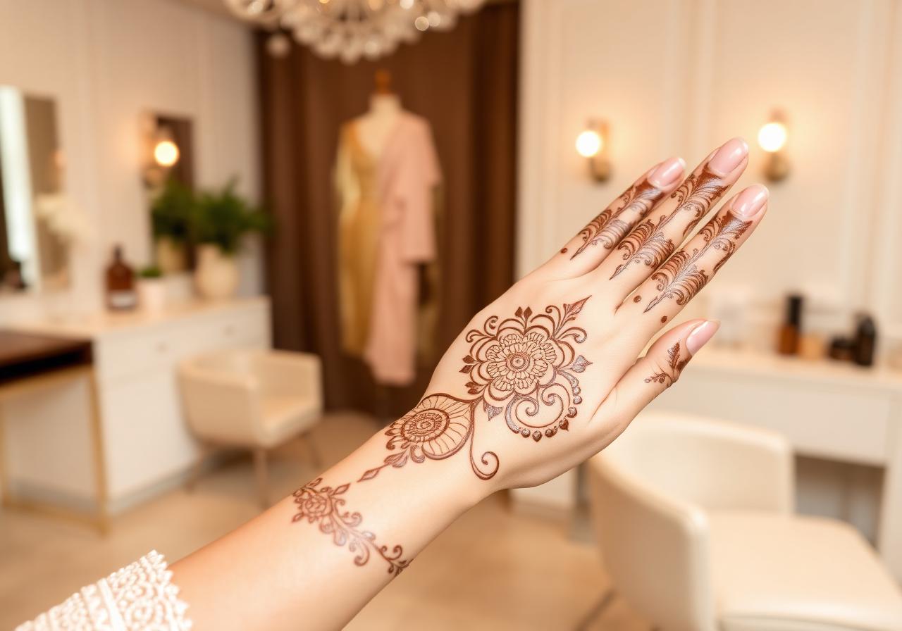 Henna service at SOI Threading Salon in Wayne NJ